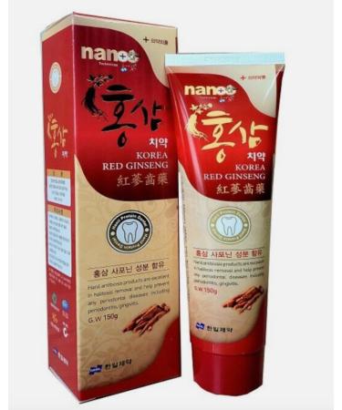 Generic Nano Technology Hanil Korea Red Ginseng Toothpaste 150g/ 5.21 oz (Pack of 3)