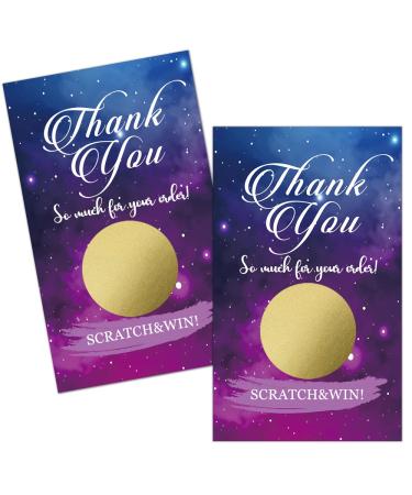 Haizct 50 Pack Thank You Blank Gift Certificate Scratch Off Cards for Small Business Spa Beauty Makeup Hair Salon Bridal Shower Baby Shower Country Wedding (Thank You CardG) Gold-GK092 - Buy Online on GoSupps.com