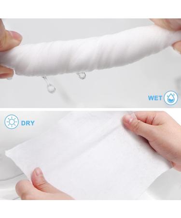 Lily Bell Soft Dry Wipes - 100% Natural Cotton, 110 Count Facial Tissues for Sensitive Skin, Lint-Free, Disposable, Strong Absorbent - Dry/Wet Use, Baby Friendly - Buy Online on GoSupps.com