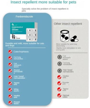 Worm Treatment for Cats Worm Treatment for Dogs General Purpose 6 Capsules Pet Insect Repellent Tablets For Internal Worm Treatment in Dogs and Cats (3 pc) - Buy Online on GoSupps.com