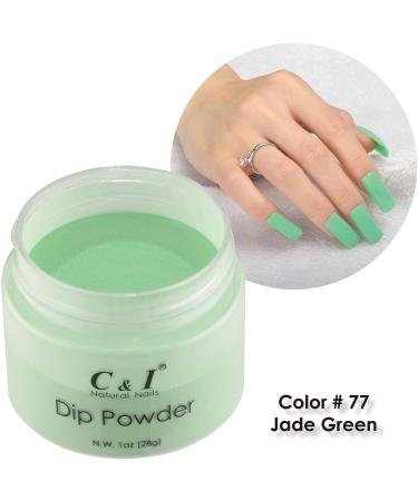 Dip Powder Color No # 77 Jade Green Nail Gel Effect Blue Color System 1 oz 28 g - Buy Online on GoSupps.com