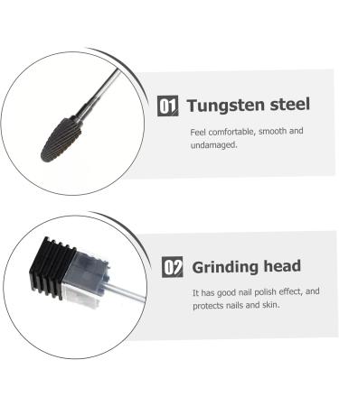 FOMIYES nail polisher Nail Grinding Head nail manicure kit nail grooming kits nail art drill bits nail kits nail carbide bit nail cuticle bit acrylic cylinder Tungsten steel electric nail 6.8x1.2cm Picture 2 - Buy Online on GoSupps.com