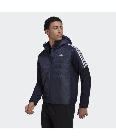 Buy Adidas Adult Essentials Insulated Hooded Hybrid Jacket - Midweight XL in Legend Ink | International Shipping Available! - Buy Online on GoSupps.com