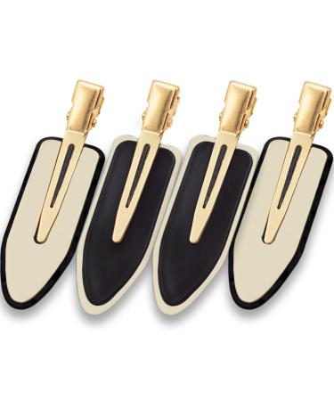 4 Pcs Makeup Hair Clips No Crease Hair Clips No Bend Hair Curl Pins for Girls Women 7cm White