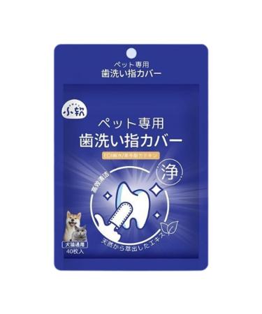 Qialexicon Pet Mouth Cleaning Wipe Dog Oral Cleaner Wipe Disposable Reducing Tartar Dogs Oral Cleaning Wipe for Dogs Pet Puppy 40 Sheet in Bag