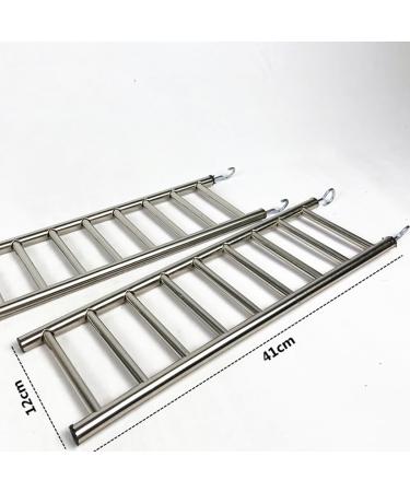 Stainless Steel Parrot Stand Ladder Smooth Nonskid Metal Supply Small Rustproof Cockatiel Conure Budgie Finch Ladder - Buy Online on GoSupps.com