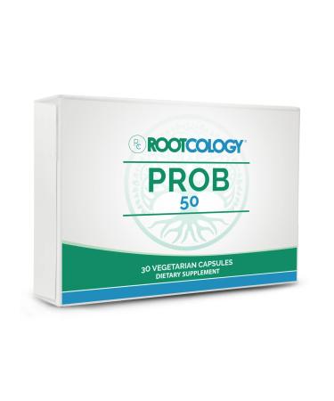 Rootcology by Dr. Izabella Wentz | ProB 50 | 18 Shelf-Stable Probiotic Strains to Support Gut Health and Maintain Bowel Regularity with Bifidobacterium, Lactobacillus and More | 30 Vegetarian Capsules