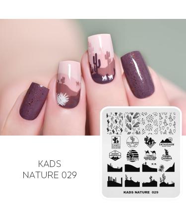 Alexnailart Nature Theme Nail Stamp Plates - Cactus Desert & Camel Designs for DIY Nail Art | NA029 - Buy Online on GoSupps.com