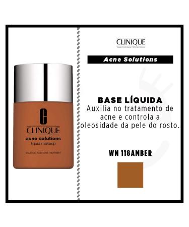 CLINIQUE Acne Solutions Foundation 1.0 oz - Fresh Amber, Salicylic Acid Acne Treatment - Dry Combination/Oily Skin - Buy Online on GoSupps.com