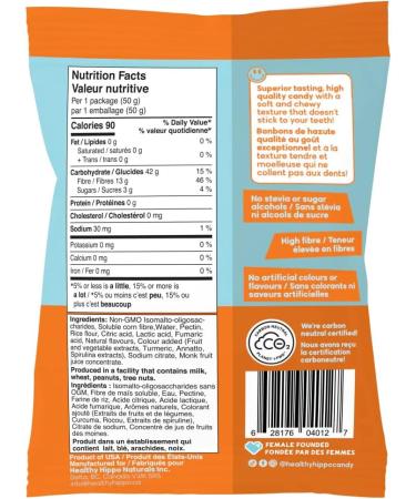 Healthy Hippo Low Sugar Gummies - Sour Hippo Gummies 50g Pack of 12 - Buy Online on GoSupps.com