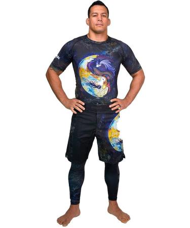 SHOGUN Fight Rash Guard BJJ MMA Premium Jiu Jitsu Grappling Compression Shirt - Large - Buy Online on GoSupps.com