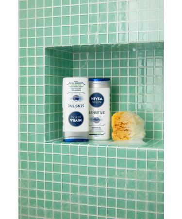 Beiersdorf Nivea Men Sensitive caring shower gel 250 ml mild shower gel with caring bamboo milk pH skinfriendly shower for body face and hair 1 piece 1er Pack Sensitive - Buy Online on GoSupps.com