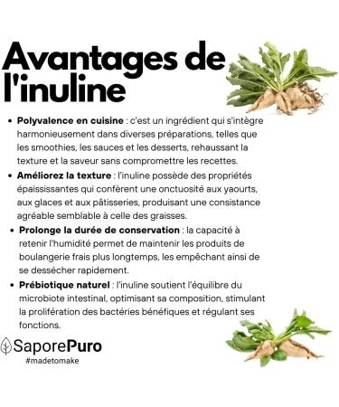 SaporePuro Inulin powder 250g - prebiotic fiber - chicory root - Inulin powder - Buy Online on GoSupps.com