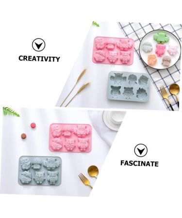 Ciieeo 4 Pcs Baking Cake Mold Silicone Molds Roasting Pan Baking Tray Resin Creative Baking Mold Tool Candy 19.9x13.8cmx2pcs Bluex2pcs - Buy Online on GoSupps.com
