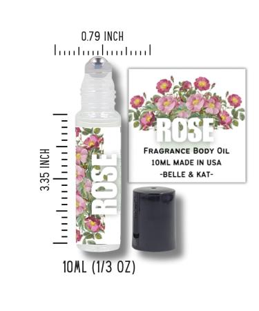 Rose Fragrance Body Oil Roll-On 0.33 Fl Oz (10ml) for Men & Women - 100% Fragrance Oil - No Alcohol Fillers - Can Also Use as Diffuser Oil - Made in USA Rose (Fragrance Body Oil Roll-On) - Buy Online on GoSupps.com