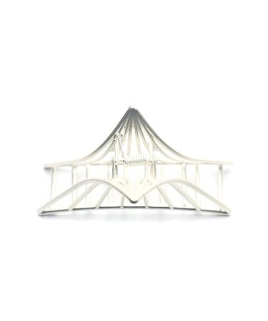 QinGoo Large Metal Hair Clip - Elegant Silver Hair Accessory for Women | Stylish Headdress (9.5cm x 7cm) - Buy Online on GoSupps.com