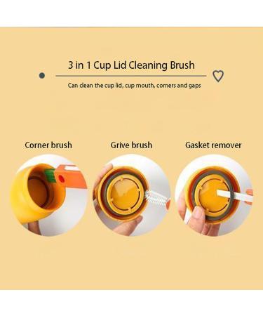 3 in 1 Cup Lid Cleaning Brush Cup Lid Gap Cleaning Brush Set Multi-Purpose Tiny Cup Holder Cleaner Versatile Brush for Bottles Insulation Cups and Crevices (Blue B) - Buy Online on GoSupps.com