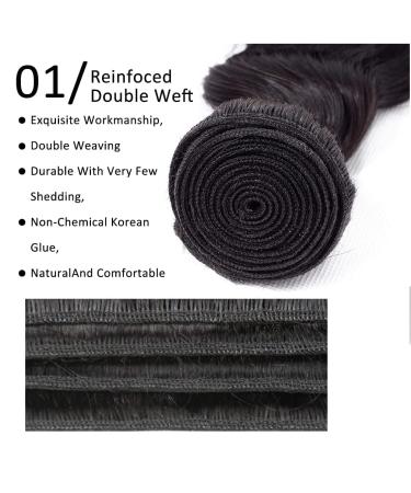 20 22 24 26 Inch Loose Deep Wave Human Hair Bundles - Brazilian Virgin Hair, 100% Unprocessed, Can Be Dyed and Bleached - Natural Black - 4 Bundles - Buy Online on GoSupps.com