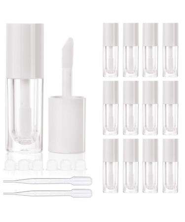COSIDEA 14pcs Empty 6ml big brush lip gloss tubes for DIY lip gloss White lipgloss containers