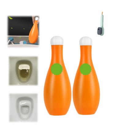 Bowling Blue Bubble Toilet Bowl Cleaner Automatic Long-Lasting Toilet Bowl Cleaner in Bottle Toilet Bowl Cleaners Toilet Fresheners Deodorizing & Descaling (2 Pcs)