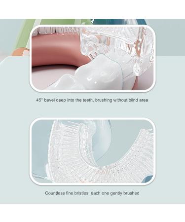 Rocket Shape Kids U-Shaped Toothbrush - Food Grade Soft Silicone Brush Head 360 Oral Teeth Cleaning Design for Toddlers and Children 1-8 Years/8-12 Years Old Green 1-8 Years Old - Buy Online on GoSupps.com