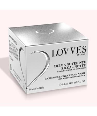 LOVVES Rich Nourishing Face Cream For Day and Night High Quality Natural Cosmetics AntiWrinkle Promotes Collagen Production Moisturizing Regenerating Face and Neck 50 ml - Buy Online on GoSupps.com