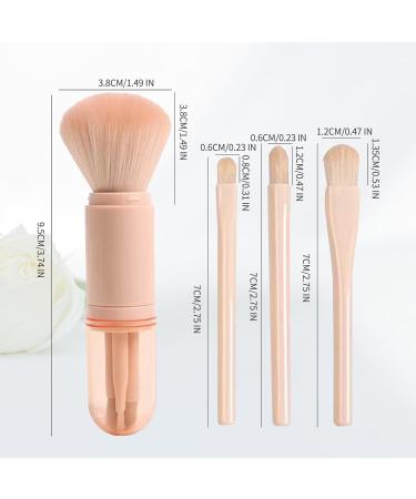 Portable 4 in 1 Makeup Brush Set Retractable Facial Brush Eye Makeup Brushes Travel Cosmetic Brush Nail Art Dust Brush Mini Facial Make Up Brushes Cosmetic Makeup Tools - Buy Online on GoSupps.com