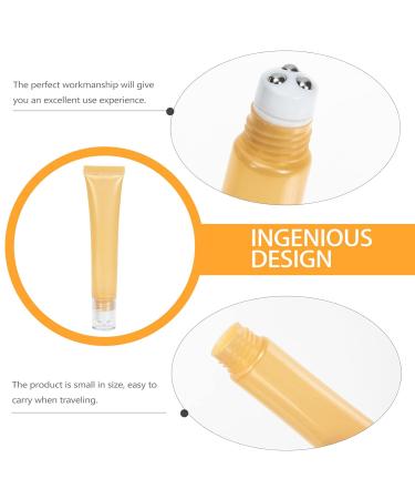 2 Pack Yellow Cosmetic Roll-On Bottles - Perfect for Eye Gel & Face Cream | Travel-Ready Plastic Tubes for Home & Outdoor Use - Buy Online on GoSupps.com