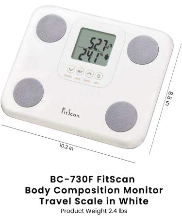 Tanita BC-730F FitScan Body Composition Monitor Scale White - Accurate & Advanced Health Metrics - Buy Online on GoSupps.com