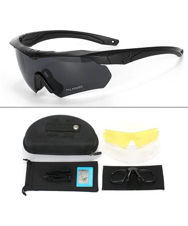 Aikertec Tactical Eyewear with 3 Interchangeable Lenses | Outdoor Glasses - Buy Online on GoSupps.com