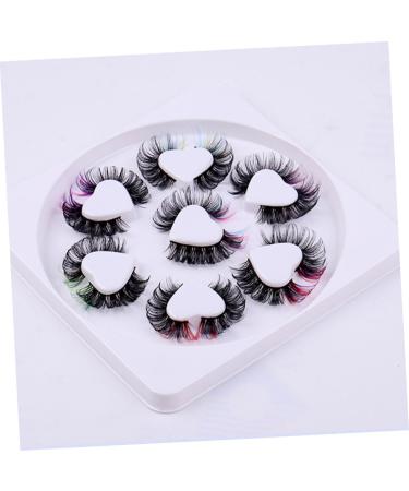 minkissy 7 Pairs Fake Eyelashes False Lashes Women Lashes with Color Curl Lash Clusters Fake Lashes Faux Eyelashes Colored Eyelashes Individual Lashes Chemical Fiber Extend Make up - Buy Online on GoSupps.com