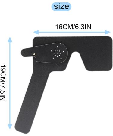 6X Professional Ophthalmic Lorgnette - 17 Pinhole Black Plastic Vision Test Tool for Accurate Eye Health Assessment - International Shipping Available - Buy Online on GoSupps.com