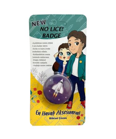 Lilafix Head Lice Treatment Herbal Repellent Natural for Girls Hair Bands Clips Boy Chest Badge Pin Prevention Against Lice 5 Pack (Boys Badge 5pcs)