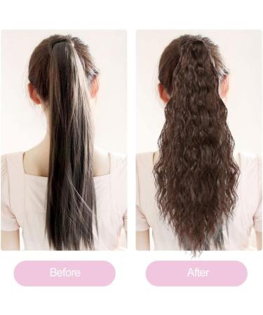 Long Wavy Drawstring Ponytail Extension Ponytail Extension Braid Ponytail Hair Extensions Hairpiece Ponytail Extension Long Hair Extension Afro Braid Long Brown Wavy Curly Ponytail 55CM - Buy Online on GoSupps.com