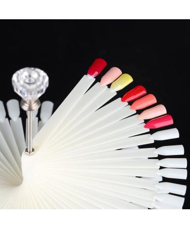 BNG Nail Color Wheel Display 120pcs - Professional Fan-shaped Nail Art Polish Chart with Spiral Stand - Salon Quality Nail Display Tips - Buy Online on GoSupps.com