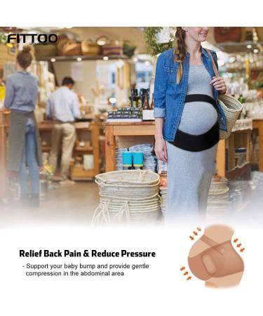 FITTOO Maternity Support Belt - Pregnancy Belly Back Brace - White, Size Medium - Buy Online on GoSupps.com