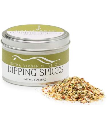 Calivirgin Olive Oil Dipping Spices - Restaurant Style Gourmet Spice Mix - Premium Dip Seasoning Spice Blend - Basil, Sun-dried Tomatoes, Garlic, Parsley & Oregano - Bread Dipping Seasoning Mix - 85g Original 3 Ounce (Pack
