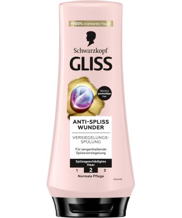 Gliss Kur Gliss Miracle Anti-Wrinkle Conditioner (200ml) Repairs Damaged Hair Fibers for Long Lasting Sealing and Ideal Combing
