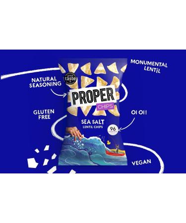 PROPER CHIPS Lot de 8 sachets de chips de sel de mer v g taliens sans gluten 85 g Sel de mer 85 g (Lot de 8) - Buy Online on GoSupps.com
