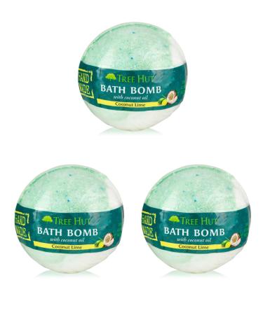 Tree Hut Shea Moisturizing Bath Bombs - Coconut Lime - Set of Three (3) 7.2oz Bath Bombs