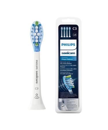 Philips Sonicare Premium Plaque Defense White BrushSync Heads (Compatible with All Philips Sonicare Handles) Pack of 4 White 8x10/16x20 4 pack
