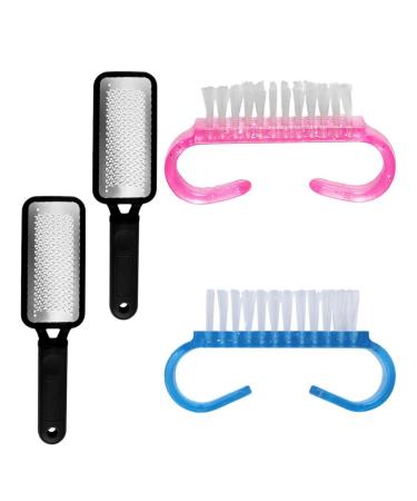 Minkissy Cracked Skin Remover Tools - 4 Piece Stainless Steel Nail Brush Set for Dead Skin & Cornal Removal - Perfect Pedicure Tool for Women - International Shipping Available! - Buy Online on GoSupps.com