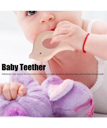 Beech Wooden Bird Teething Toys Set for Natural Pain Relief - 5 Pcs DIY Baby Teether Handiwork Accessory - Buy Online on GoSupps.com