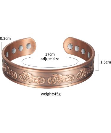 Enermagix Magnetic Copper Bracelets for Men & Women | 99.9% Solid Copper Cuffs with 3532 Gauss Magnets - Shop Now! - Buy Online on GoSupps.com