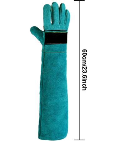 Animal Handling Gloves - Anti Bite Safety Gloves Pet Scratch Protection Gloves | Comfortable Pet Gloves Scratch and Bite Protection Gloves for Hawks Snakes and Other Re 60 Cm-green - Buy Online on GoSupps.com