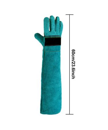 Veterinary Animal Glove Non-Woven Fabric Reptile Handling Glove Pet Handling Glove Bite Resistant Gloves Safety Handling Gloves for Bathing and Feeding Pets 60cm-green - Buy Online on GoSupps.com