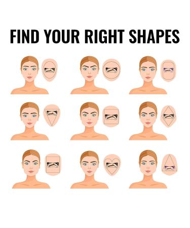 iMethod Reusable Eyebrow Stencils Kit - 20 Shapes for Beginners, Easy to Use & Flexible Eyebrow Shaping Tools for Women - Buy Online on GoSupps.com