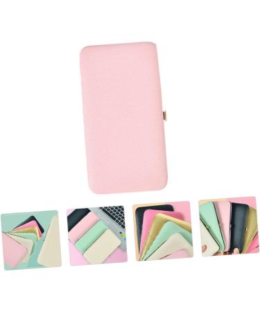 Minkissy Tweezers Storage Box | Pink Leather Case for Eyebrow & Makeup Tools | Fall Prevention Container 18x9.8cm - Buy Online on GoSupps.com