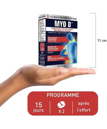 MYO D TABLETS - MUSCLE RELAXANT - Muscle Relaxing - Flexibility & Mobility - Soothing Relaxing For Muscles Back Calves Thighs - 30 Days - French Laboratory Eric Favre - Buy Online on GoSupps.com