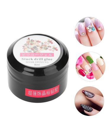 Nail Rhinestone Glue Gel 8 Ml Nail Gel Glue UV/LED Cure Needed Super Adhesive Nail Glue Gel for Gems Diamonds Jewelry Polish Clear Decoration - Buy Online on GoSupps.com